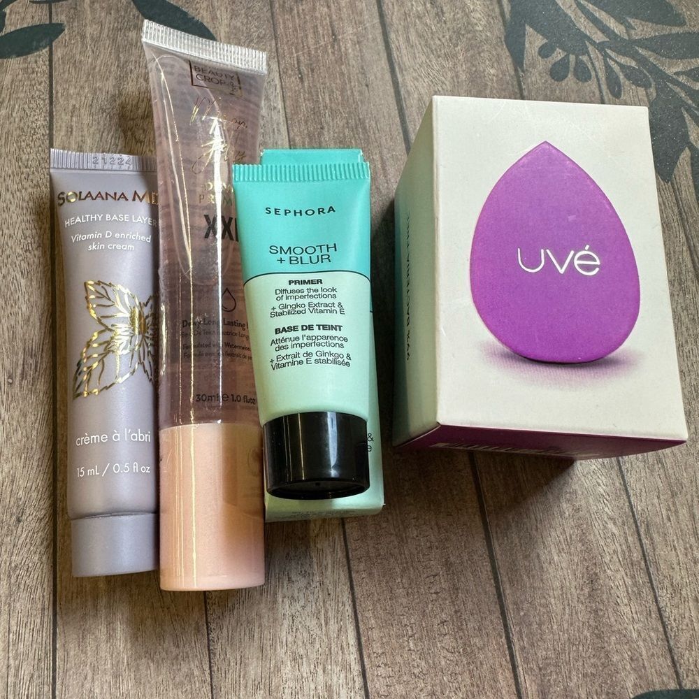 Face Primer UVE Blender Sponge Travel Size Bundle Solaana MD Healthy Base‎ Layer